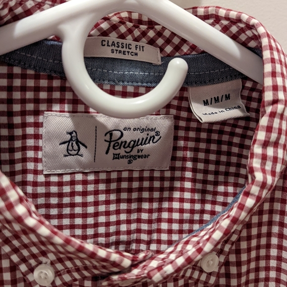 Original Penguin red gingham button-down - Picture 2 of 3